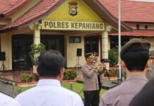 ARAHAN PERDANA, KAPOLRES KEPAHIANG BERIKAN PENEKANAN KEPADA PERSONIL POLRES KEPAHIANG