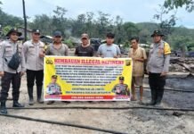 Polsek Sanga Desa Fokus Sosialisasi Tutup Illegal Refinery, Bantah Isu Adanya Setoran