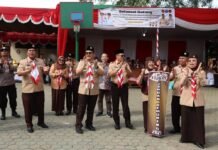 Berlangsung Meriah, Jambore Pramuka Ranting Kemuning 2025 Diikuti 104 peserta.