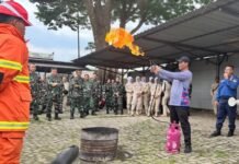 Latihan Bersama Damkar Palembang, Personel Lanal Asah Kemampuan Tanggap Darurat