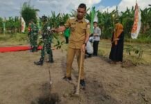 Lurah Talangjambe Asra Hadiri Penanaman Pohon Kodim 0418, Serukan Kepedulian Lingkungan