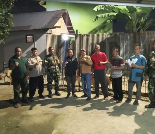 Lurah Sentosa dan Aparat Keliling Wilayah Pastikan Hewan Kurban Aman Saat Malam Idul Adha