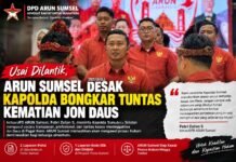 Usai Dilantik, ARUN Sumsel Desak Kapolda Bongkar Tuntas Kematian Jon Daus
